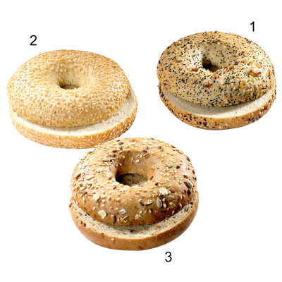 Bagel-Mischkiste vorgeschnitte